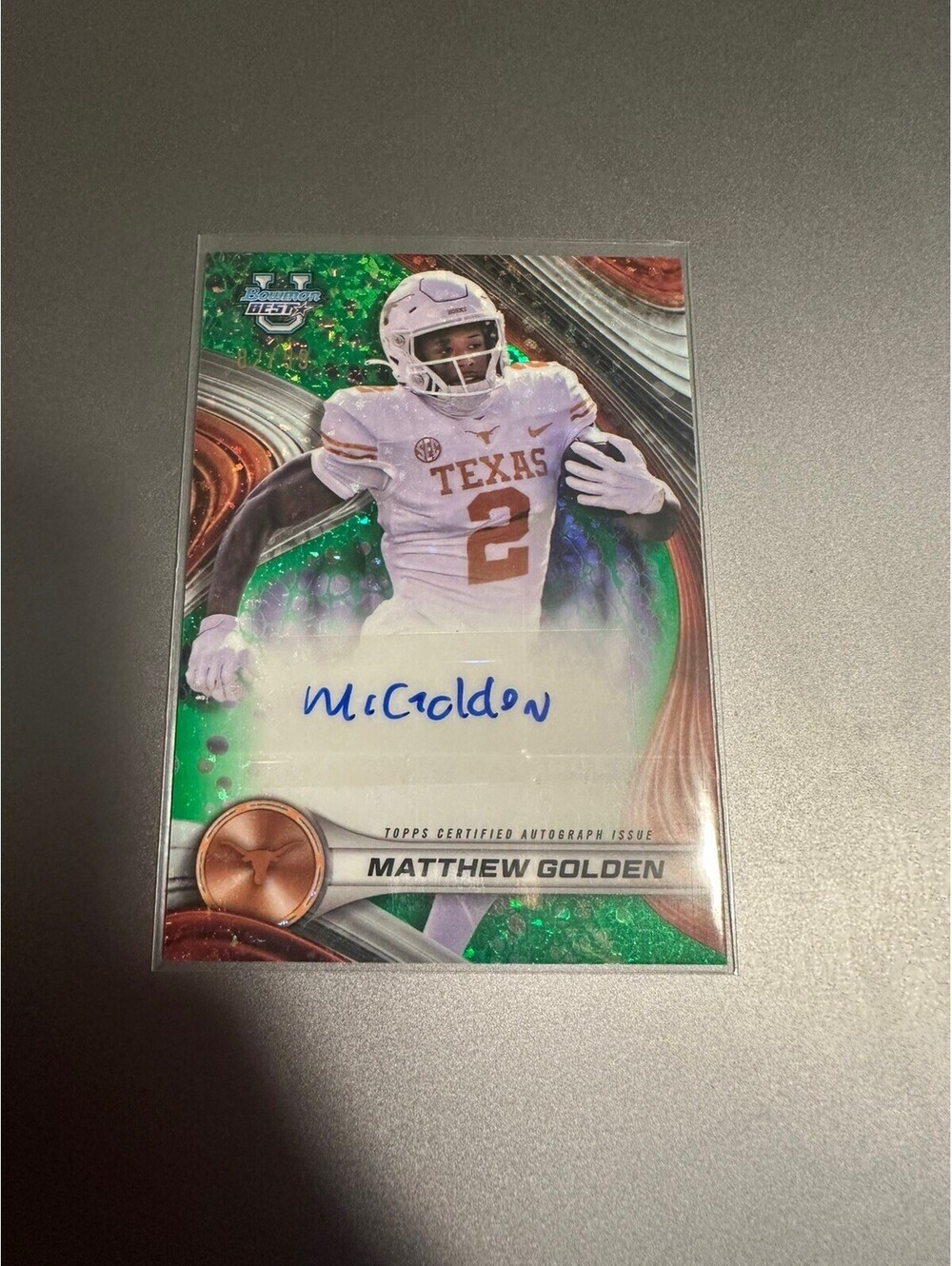 Topps 2024 Bowman's Best Matthew Golden Autograph Green /99
